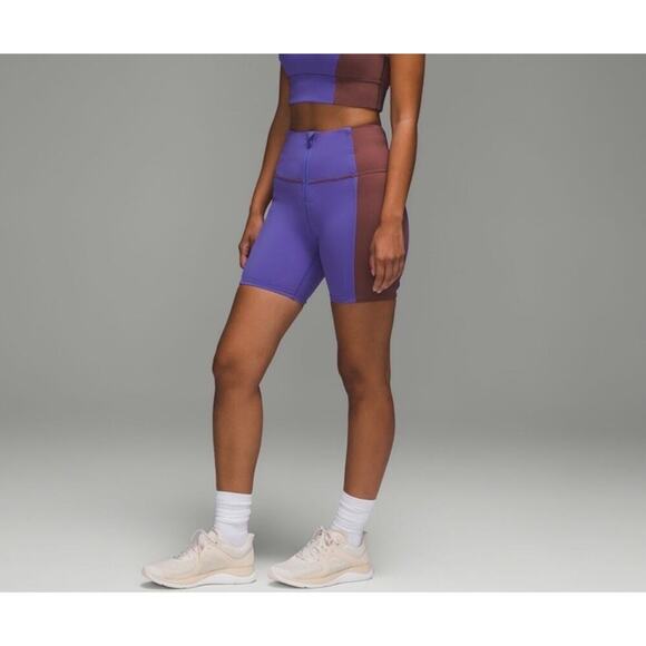 Lululemon Shorts‎ 8 Womens Hike To Swim Zip Front 6" High Rise - Picture 1 of 7